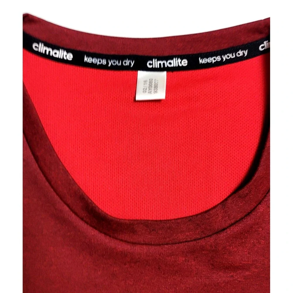 ADIDAS CLIMALITE SHIRT ADULT XL‎ RED  OUTDOOR ATHLETIC MEN LIGHTWEIGHT